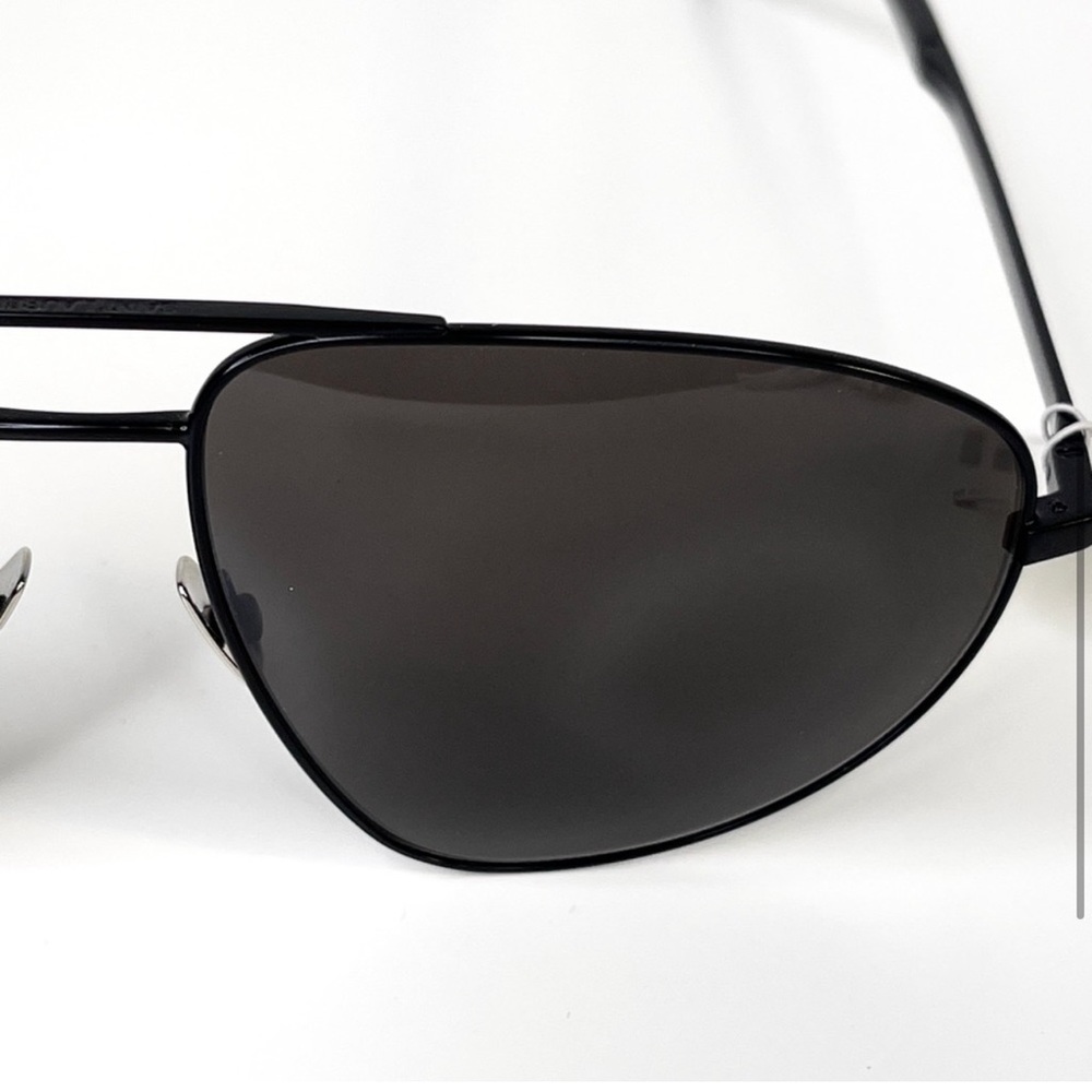 SAINT LAURENT Classic Aviator Sunglasses NEW 60mm Black Polarized - Picture 3 of 14